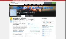 
							         Volunteer Village Webinar/Workshop tonight! · Engineers ...								  
							    