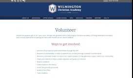 
							         Volunteer — Wilmington Christian Academy - Private School								  
							    