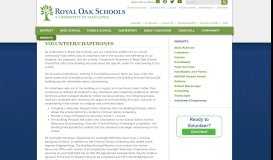 
							         Volunteer/Chaperones - Parents - Royal Oak Schools								  
							    