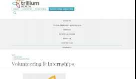 
							         Volunteering and Internships - Trillium Health - Rochester, NY								  
							    