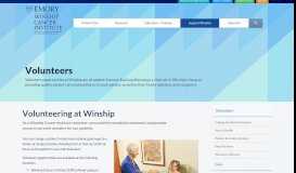 
							         Volunteering at Winship - Volunteers | Winship Cancer Institute								  
							    