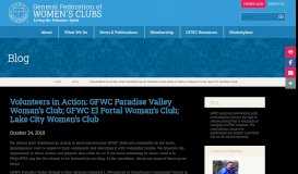 
							         Volunteers in Action: GFWC Paradise Valley Woman's Club; GFWC El ...								  
							    