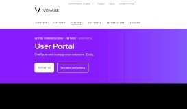 
							         Vonage Business Cloud Features - User Portal								  
							    