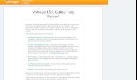 
							         Vonage LSR Guidelines								  
							    