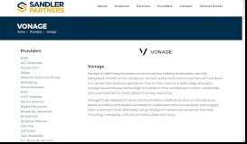 
							         Vonage | Sandler Partners: Telecom and Cloud Master Agent								  
							    