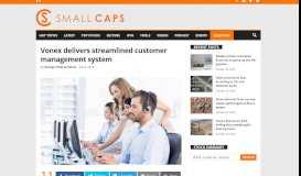 
							         Vonex delivers streamlined customer management system - Small Caps								  
							    