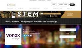 
							         Vonex Launches Cutting-Edge Customer Sales ... - Wholesale Investor								  
							    