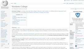 
							         Voorhees College - Wikipedia								  
							    