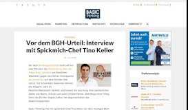 
							         Vor dem BGH-Urteil: Interview mit Spickmich-Chef Tino Keller - BASIC ...								  
							    