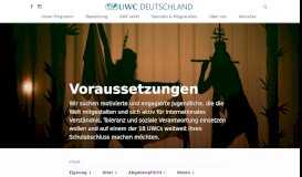 
							         Voraussetzungen · UWC Deutschland								  
							    