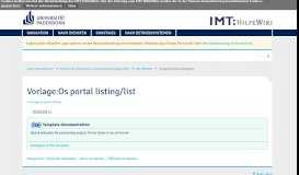 
							         Vorlage:Os portal listing/list – IMT:HilfeWiki								  
							    