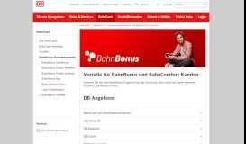 
							         Vorteile für BahnBonus und BahnComfort Kunden - Deutsche Bahn								  
							    