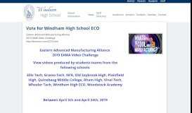 
							         Vote for Windham High School ECO								  
							    