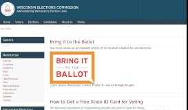 
							         Voter ID Portal | Wisconsin Elections Commission								  
							    