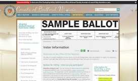 
							         Voter Information | County of Bedford, Virginia								  
							    