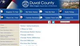 
							         Voter Information - Duval County Supervisor of Elections								  
							    