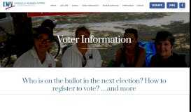 
							         Voter Information | League of Women Voters of Indianapolis								  
							    
