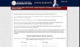 
							         Voter Information Portal - South Dakota Secretary of State								  
							    