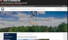 
							         Voter Registrar | Gloucester County, VA								  
							    
