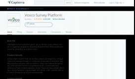 
							         Voxco Survey Platform Reviews and Pricing - 2020 - Capterra								  
							    