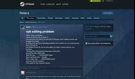 
							         vpk editing problem :: Portal 2 General Discussions - Steam Community								  
							    