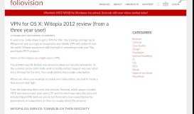 
							         VPN for OS X: Witopia 2012 review (from a three year user) - Foliovision								  
							    