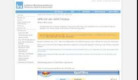 
							         VPN mit der AVM Fritzbox - LRZ								  
							    