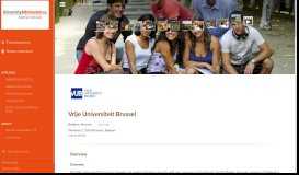 
							         Vrije Universiteit Brussel - Apply online! - UniversityAdmission								  
							    