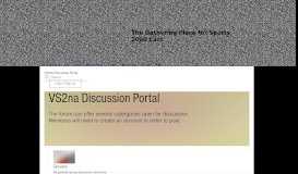 
							         VS2na Discussion Portal								  
							    