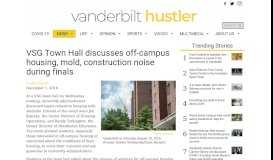 
							         VSG Town Hall discusses off-campus housing, mold, construction ...								  
							    