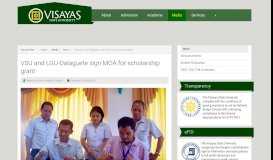 
							         VSU and LGU-Dalaguete sign MOA for scholarship grant | Visayas ...								  
							    