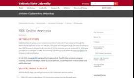 
							         VSU Online Accounts - Valdosta State University								  
							    