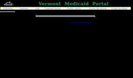 
							         VT Medicaid Portal Redirect								  
							    