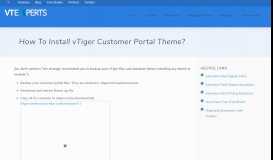 
							         vTiger Experts - How To Install vTiger Customer Portal Theme?								  
							    