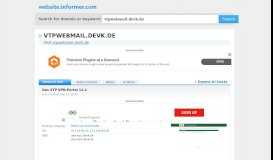 
							         vtpwebmail.devk.de at WI. VTP Webmail-Portal - Website Informer								  
							    