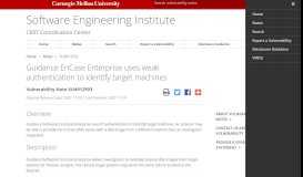 
							         VU#912593 - Guidance EnCase Enterprise uses weak authentication ...								  
							    