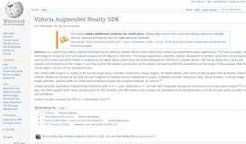 
							         Vuforia Augmented Reality SDK - Wikipedia								  
							    