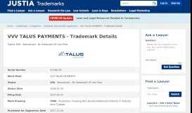 
							         VVV TALUS PAYMENTS Trademark - Serial Number 87344230 ...								  
							    