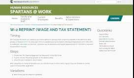 
							         W-2 Reprint (Wage and Tax Statement) - MSU Human Resources								  
							    