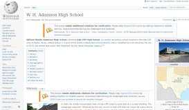 
							         W. H. Adamson High School - Wikipedia								  
							    