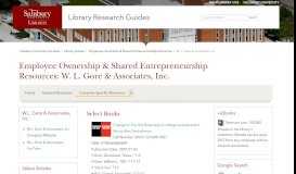 
							         W. L. Gore & Associates, Inc. - Employee Ownership & Shared ...								  
							    