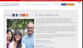 
							         W. Mona Hirani, M.D. | Allergy Partners of Chicago								  
							    