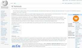 
							         W Network - Wikipedia								  
							    