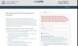 
							         WA Apprenticeship Management System (WAAMS) Client Portal								  
							    