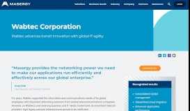 
							         Wabtec Corporation | Masergy								  
							    