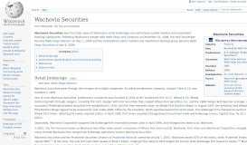 
							         Wachovia Securities - Wikipedia								  
							    