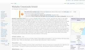 
							         Wadalba Community School - Wikipedia								  
							    