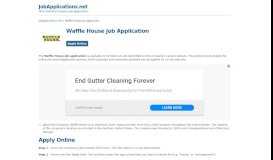 
							         Waffle House Job Application - Apply Online								  
							    