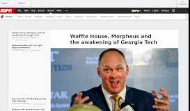 
							         Waffle House, Morpheus and the awakening of Georgia Tech								  
							    