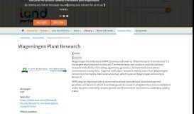 
							         Wageningen Plant Research | Land Portal | Securing Land Rights ...								  
							    